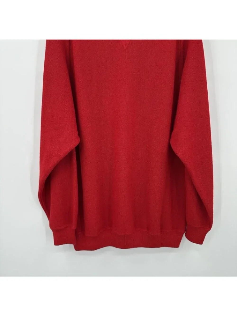 vintage PERU UNLIMITED baby alpaca sweater red XL quiet luxury crewneck 90s